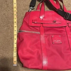 Henri Bendel Large Red Jet setter backpack/crossbody bag Henri Bendel Womens Backpack Purse Jetsetter Maroon Red  main image 4